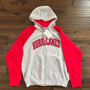 CAROLINA HURRICANES NEW MAJESTIC NHL SLAPSHOT FULL ZIP HOODED SWEATSHIRT